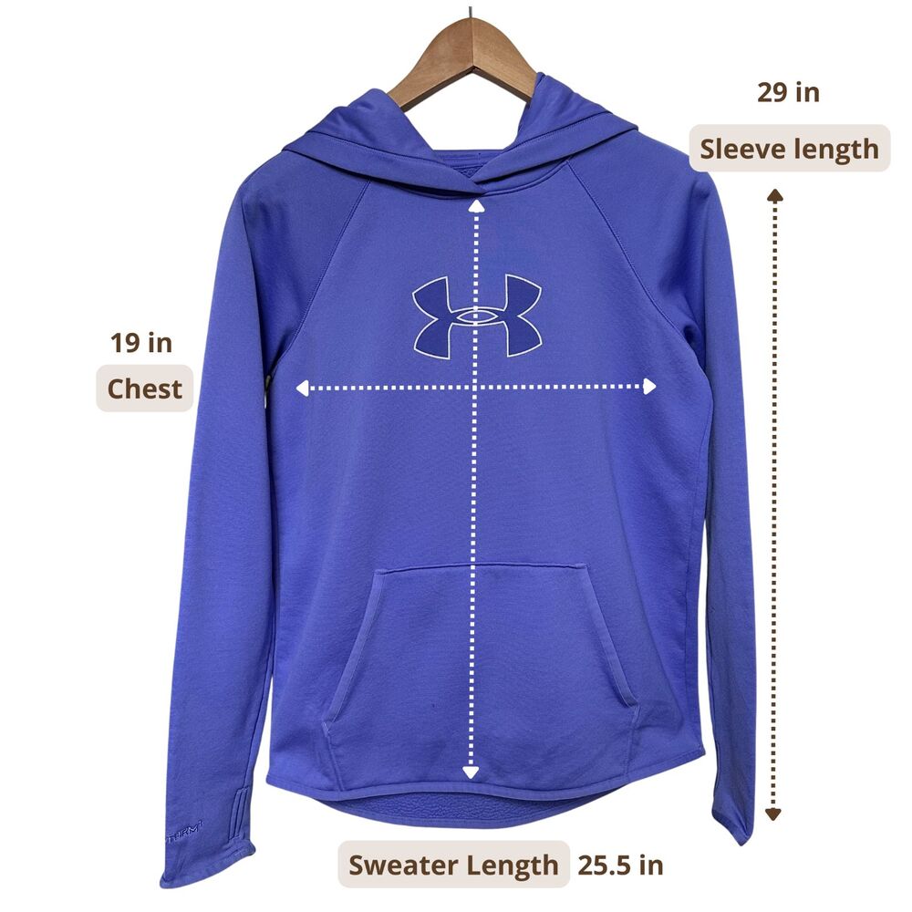 Under Armour Storm1 Hoodie Women's M Purple Fleece Lined Athletic Pullover Sweat - Picture 4 of 8
